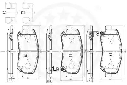 Комплект тормозных колодок, дисковый тормоз OPTIMAL купить