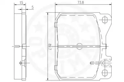 Комплект тормозных колодок, дисковый тормоз OPTIMAL купить