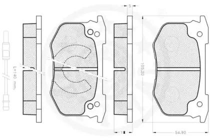Комплект тормозных колодок, дисковый тормоз OPTIMAL купить