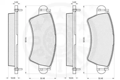 Комплект тормозных колодок, дисковый тормоз OPTIMAL купить
