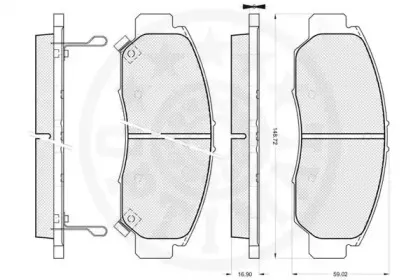 Комплект тормозных колодок, дисковый тормоз OPTIMAL купить