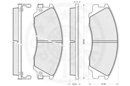 Комплект тормозных колодок, дисковый тормоз OPTIMAL купить