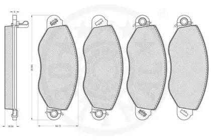 Комплект тормозных колодок, дисковый тормоз OPTIMAL купить