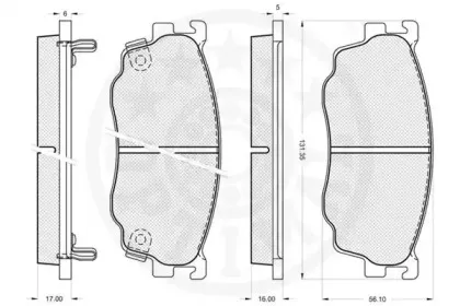 Комплект тормозных колодок, дисковый тормоз OPTIMAL купить