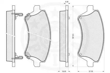 Комплект тормозных колодок, дисковый тормоз OPTIMAL купить