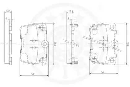Комплект тормозных колодок, дисковый тормоз OPTIMAL купить