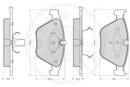 Комплект тормозных колодок, дисковый тормоз OPTIMAL купить