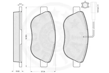 Комплект тормозных колодок, дисковый тормоз OPTIMAL купить