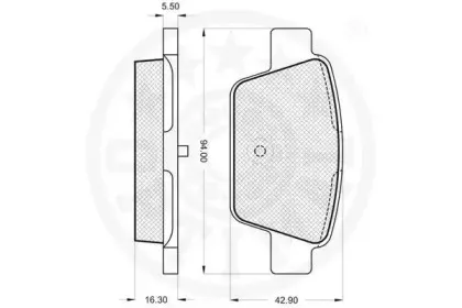 Комплект тормозных колодок, дисковый тормоз OPTIMAL купить