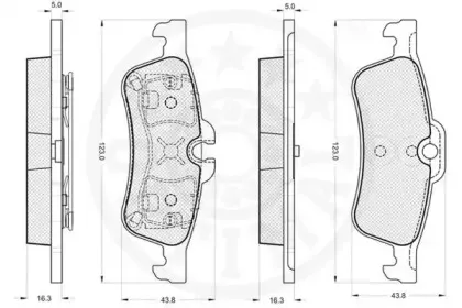 Комплект тормозных колодок, дисковый тормоз OPTIMAL купить
