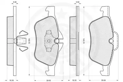 Комплект тормозных колодок, дисковый тормоз OPTIMAL купить