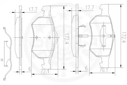 Комплект тормозных колодок, дисковый тормоз OPTIMAL купить