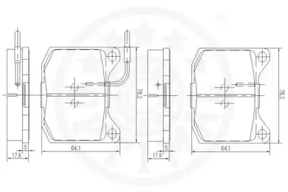 Комплект тормозных колодок, дисковый тормоз OPTIMAL купить