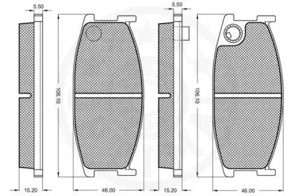 Комплект тормозных колодок, дисковый тормоз OPTIMAL купить