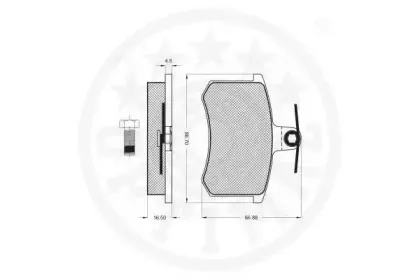 Комплект тормозных колодок, дисковый тормоз OPTIMAL купить