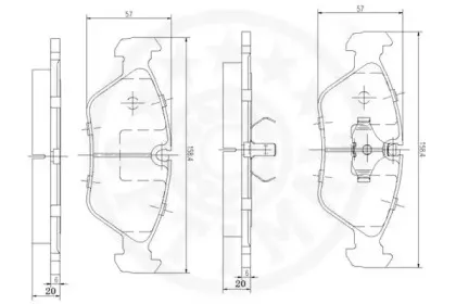 Комплект тормозных колодок, дисковый тормоз OPTIMAL купить