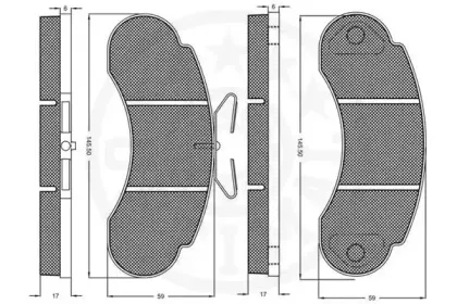Комплект тормозных колодок, дисковый тормоз OPTIMAL купить