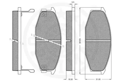 Комплект тормозных колодок, дисковый тормоз OPTIMAL купить