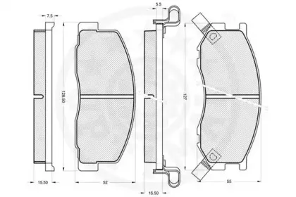 Комплект тормозных колодок, дисковый тормоз OPTIMAL купить