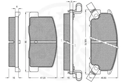 Комплект тормозных колодок, дисковый тормоз OPTIMAL купить
