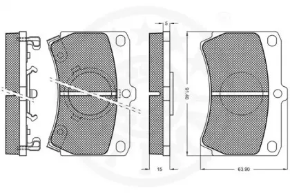Комплект тормозных колодок, дисковый тормоз OPTIMAL купить