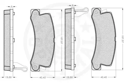 Комплект тормозных колодок, дисковый тормоз OPTIMAL купить