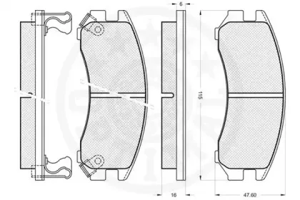 Комплект тормозных колодок, дисковый тормоз OPTIMAL купить