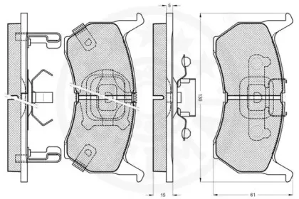 Комплект тормозных колодок, дисковый тормоз OPTIMAL купить
