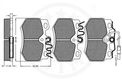 Комплект тормозных колодок, дисковый тормоз OPTIMAL купить