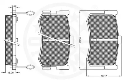 Комплект тормозных колодок, дисковый тормоз OPTIMAL купить