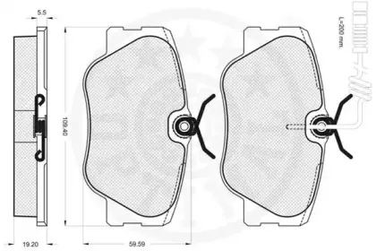 Комплект тормозных колодок, дисковый тормоз OPTIMAL купить