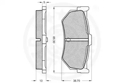 Комплект тормозных колодок, дисковый тормоз OPTIMAL купить