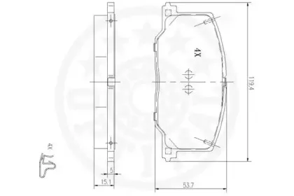 Комплект тормозных колодок, дисковый тормоз OPTIMAL купить