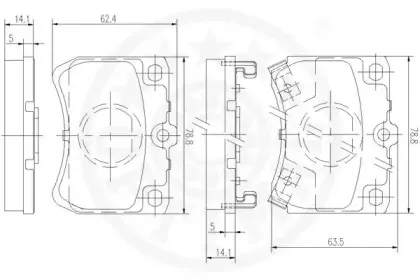 Комплект тормозных колодок, дисковый тормоз OPTIMAL купить