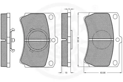 Комплект тормозных колодок, дисковый тормоз OPTIMAL купить