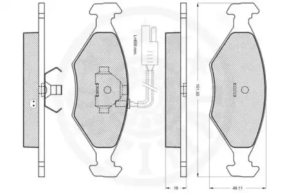Комплект тормозных колодок, дисковый тормоз OPTIMAL купить