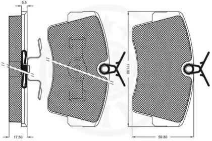 Комплект тормозных колодок, дисковый тормоз OPTIMAL купить