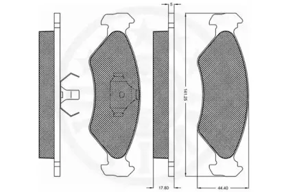 Комплект тормозных колодок, дисковый тормоз OPTIMAL купить