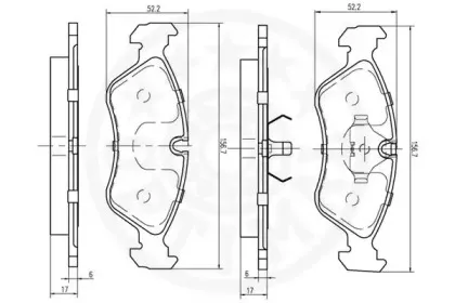 Комплект тормозных колодок, дисковый тормоз OPTIMAL купить