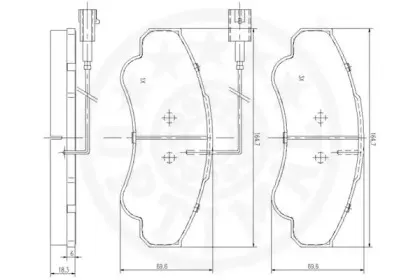 Комплект тормозных колодок, дисковый тормоз OPTIMAL купить