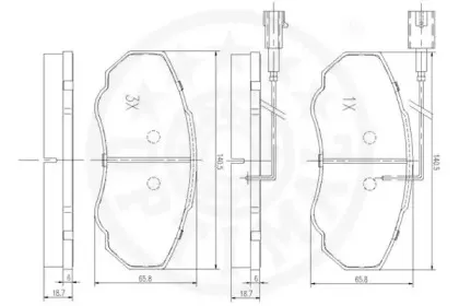 Комплект тормозных колодок, дисковый тормоз OPTIMAL купить