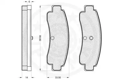 Комплект тормозных колодок, дисковый тормоз OPTIMAL купить