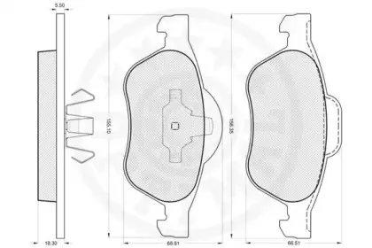 Комплект тормозных колодок, дисковый тормоз OPTIMAL купить