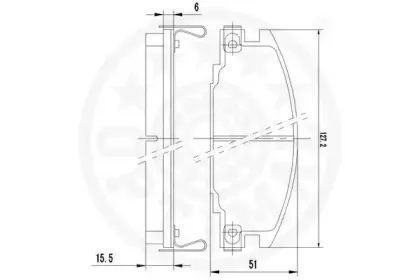 Комплект тормозных колодок, дисковый тормоз OPTIMAL купить