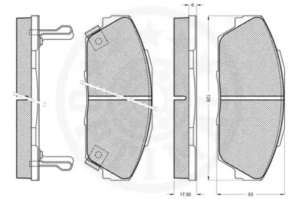 Комплект тормозных колодок, дисковый тормоз OPTIMAL купить