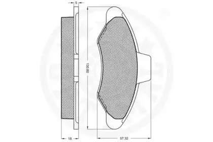 Комплект тормозных колодок, дисковый тормоз OPTIMAL купить
