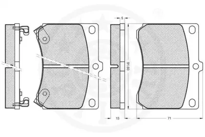 Комплект тормозных колодок, дисковый тормоз OPTIMAL купить