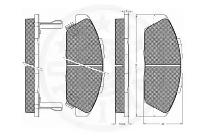 Комплект тормозных колодок, дисковый тормоз OPTIMAL купить