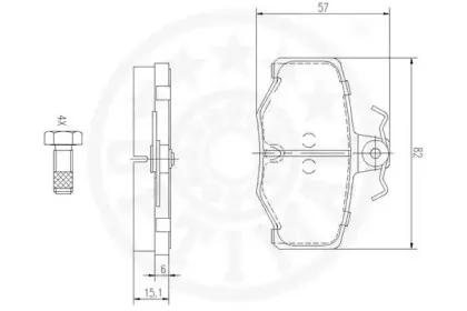 Комплект тормозных колодок, дисковый тормоз OPTIMAL купить
