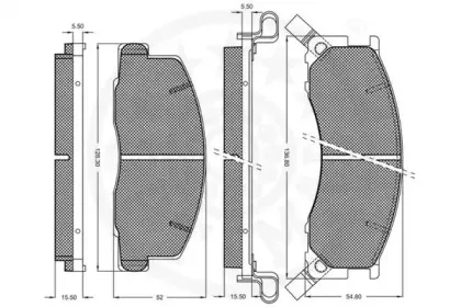 Комплект тормозных колодок, дисковый тормоз OPTIMAL купить